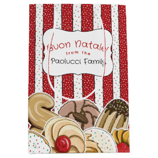 Bolsa De Regalo Mediana Galletas Italianas Lindas de Fiesta