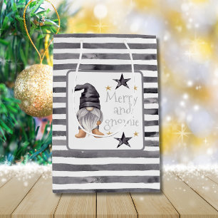 Bolsa De Regalo Mediana Gangnomo de acuarela de invierno para Navidades