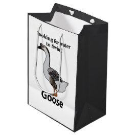 Bolsa De Regalo Mediana Ganso Buscando Agua Para Nadar Ganso Africano