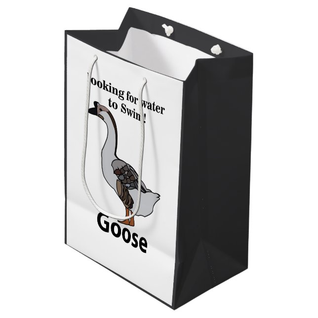 Bolsa De Regalo Mediana Ganso Buscando Agua Para Nadar Ganso Africano
