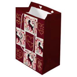 Bolsa De Regalo Mediana Gato de marrón - Papel de ajuste