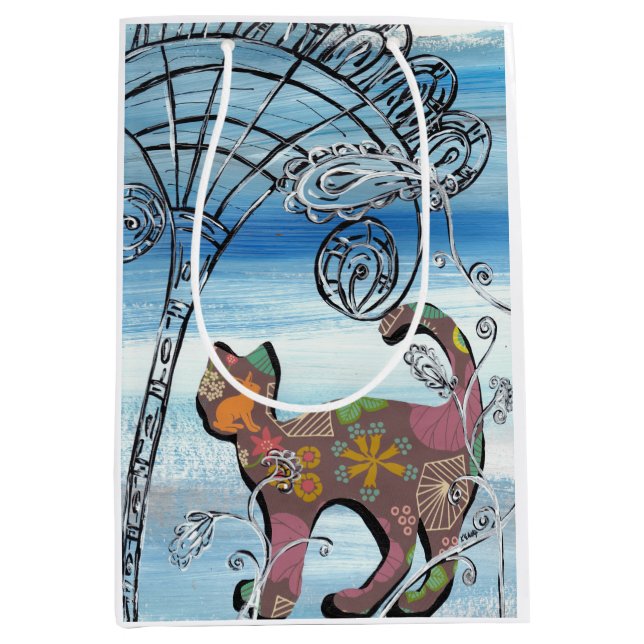 Bolsa De Regalo Mediana Gato del invernadero (Anverso)