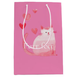 Bolsa De Regalo Mediana Gato Pink Purrfect