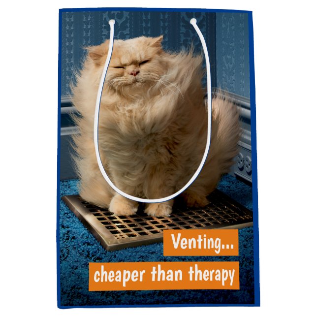 Bolsa De Regalo Mediana Gato sobre Grado (Anverso)