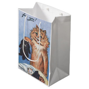 Bolsa De Regalo Mediana Gato y gatitos, Louis Wain