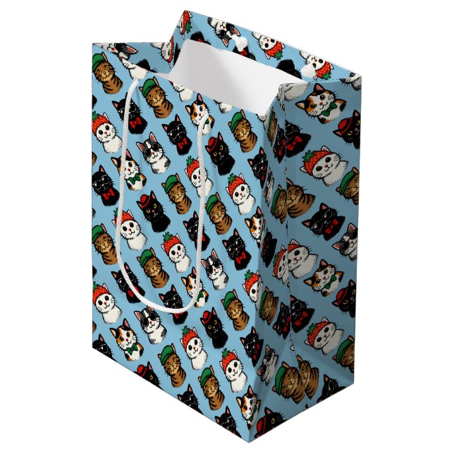 Bolsa De Regalo Mediana Gatos (Angulo Anverso)