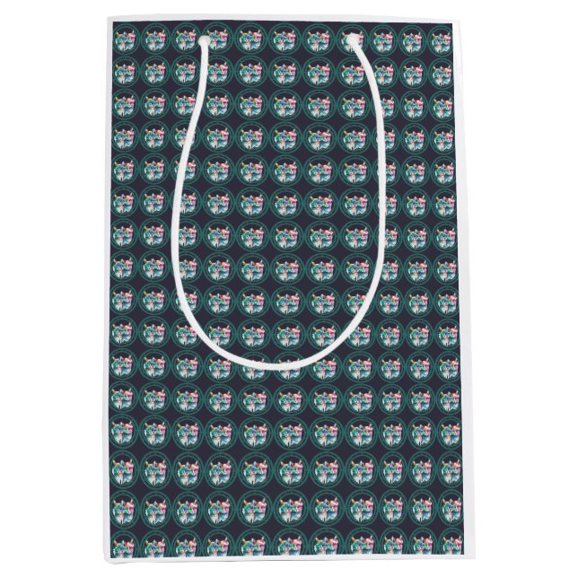 Bolsa De Regalo Mediana gatos pareja valentina Day Funny (Anverso)