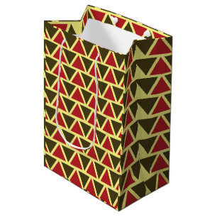 Bolsa De Regalo Mediana Geométrico del triángulo rojo verde
