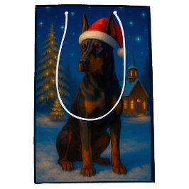 Bolsa De Regalo Mediana German Pinscher Holiday 