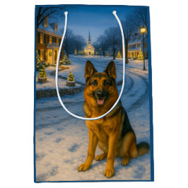 Bolsa De Regalo Mediana German Shepherd Holiday 