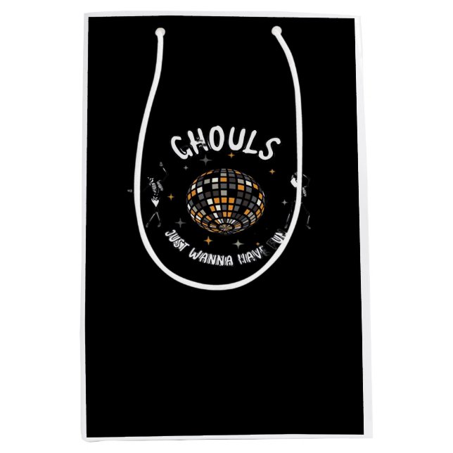 Bolsa De Regalo Mediana Ghouls solo quieren divertirse con Sloth y Hallowe (Anverso)
