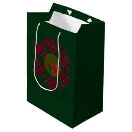 Bolsa De Regalo Mediana Gift Bag Plaid Snowflake