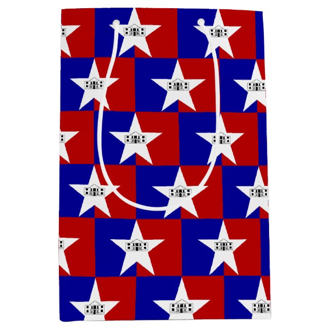 Bolsa De Regalo Mediana Gift Bag with flag of San Antonio, USA (Anverso)