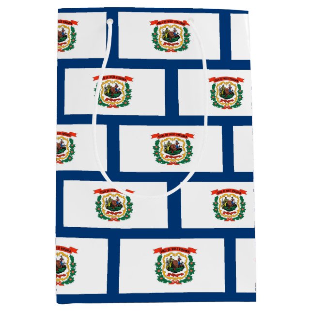 Bolsa De Regalo Mediana Gift Bag with flag of West Virginia, USA (Anverso)