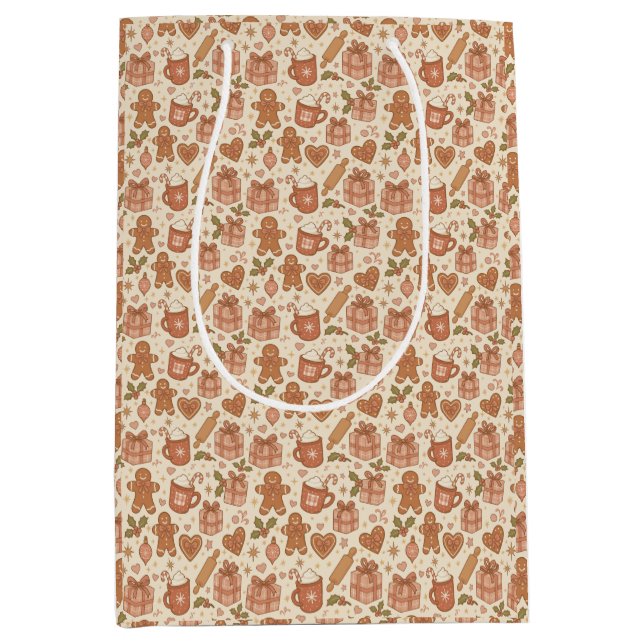Bolsa De Regalo Mediana Gingerbread Joy (Anverso)