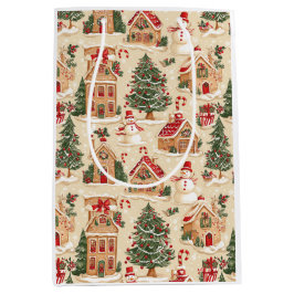 Bolsa De Regalo Mediana Gingerbread Village 