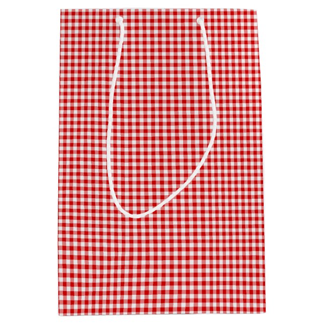 Bolsa De Regalo Mediana Gingham-GIFT BAG rojo-blanco m (Anverso)