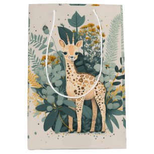 Bolsa De Regalo Mediana Girafa floral