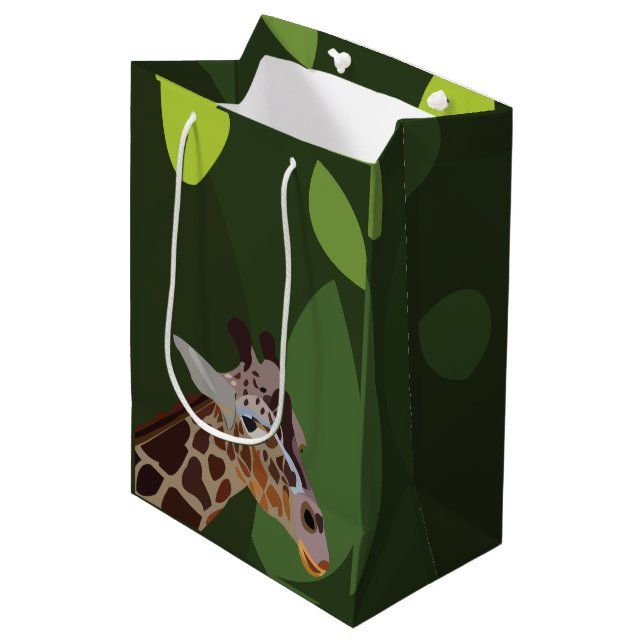 Bolsa De Regalo Mediana Giraffe Animal Giraffe (Angulo Anverso)