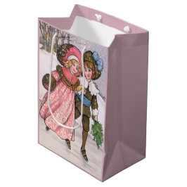 Bolsa De Regalo Mediana Girl and boy ice skating - Florence Hardy