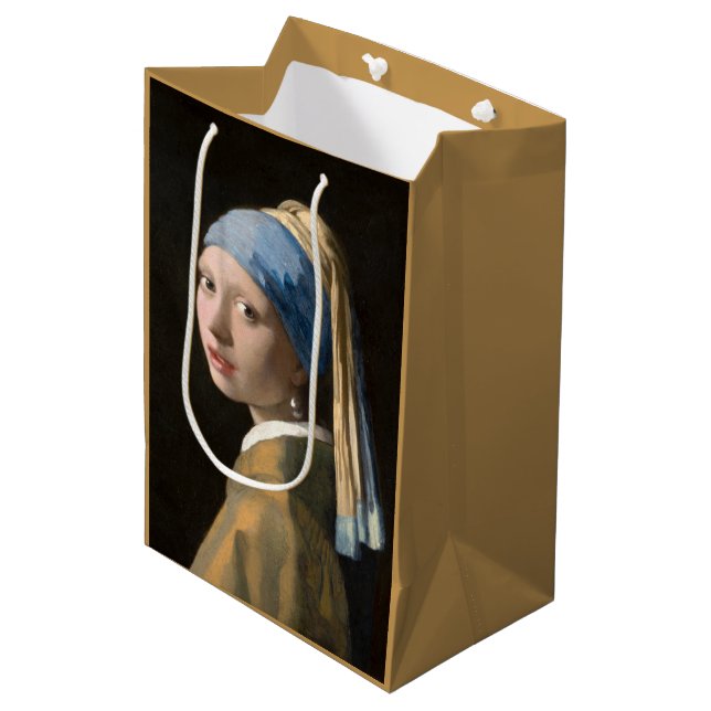 Bolsa De Regalo Mediana Girl with the pearl earring - Johannes Vermeer (Angulo Anverso)