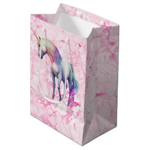Bolsa De Regalo Mediana Girly Swirly Pink Unicornior