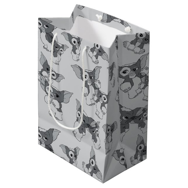 Bolsa De Regalo Mediana Gizmo | Black & White Pattern (Angulo Anverso)