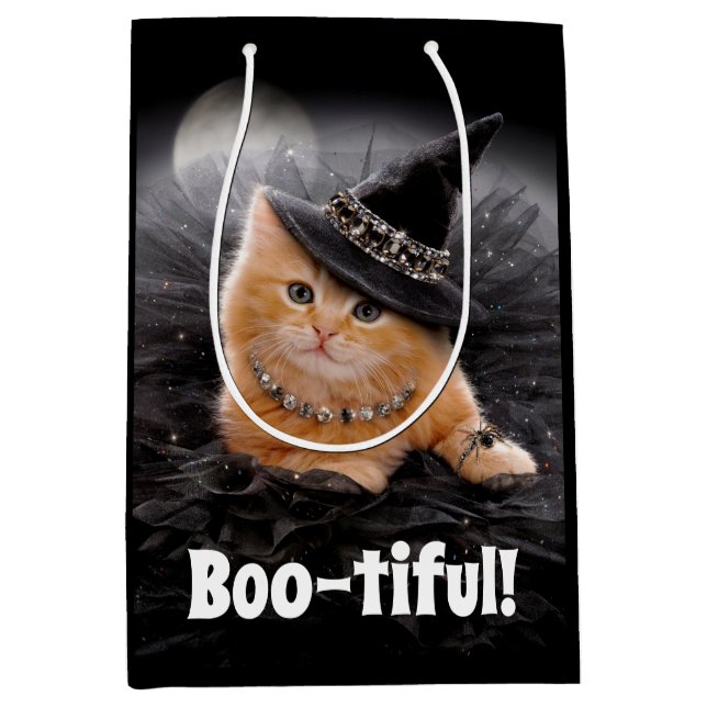 Bolsa De Regalo Mediana Glamuroso gatito (Anverso)
