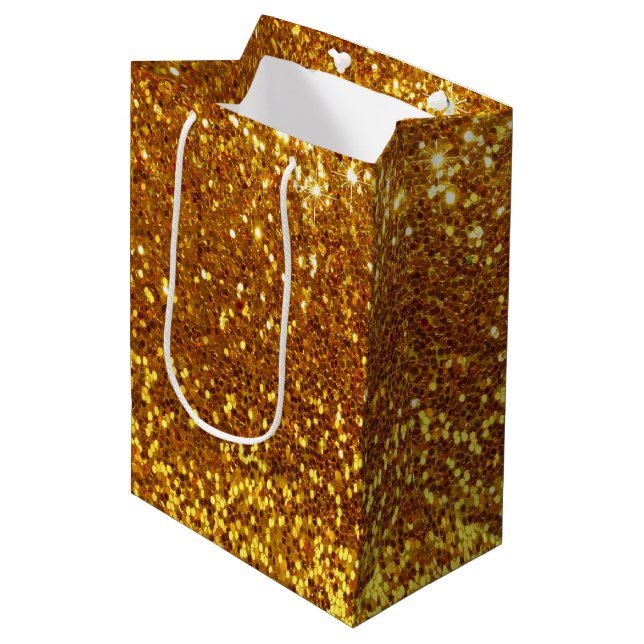 Bolsa De Regalo Mediana Glitter (Angulo Anverso)