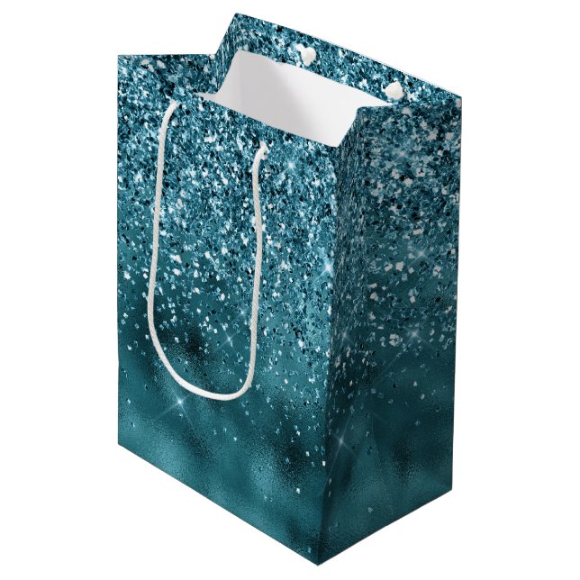 Bolsa De Regalo Mediana Glitz Purpurina Glam (Angulo Anverso)