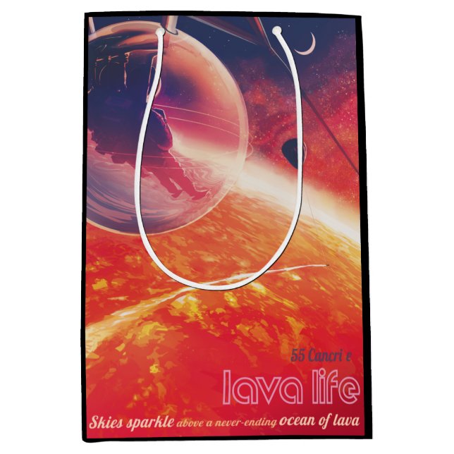 Bolsa De Regalo Mediana Globo de aire caliente extremo sobre el paisaje vo (Anverso)