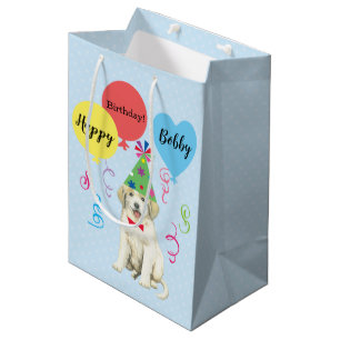 Bolsa De Regalo Mediana Globos de la fiesta de cumpleaños grandes Pirineos