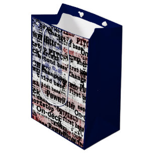 Bolsa De Regalo Mediana Gloria del Béisbol Palabras de la bandera nortea