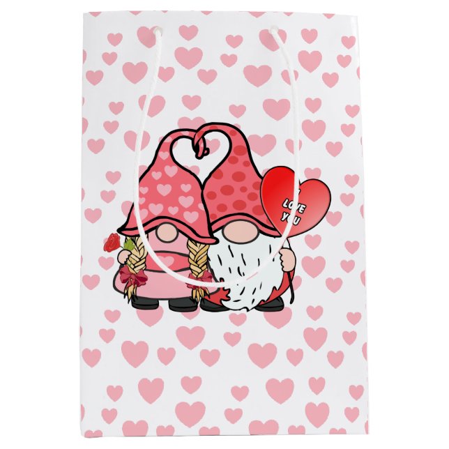 Bolsa De Regalo Mediana Gnome Couple (Anverso)