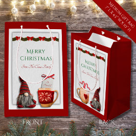 Bolsa de regalo mediana Gnome Navidad