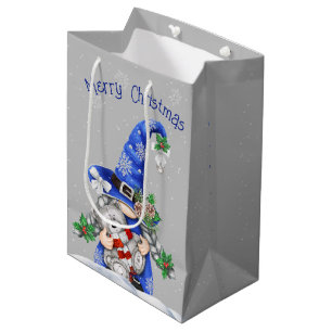 Bolsa De Regalo Mediana Gnome navidades con Teddy Bear