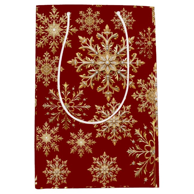 Bolsa De Regalo Mediana Gold and Red Gift Bag (Anverso)