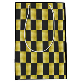 Bolsa De Regalo Mediana Gold-Paneled-Negro-IV
