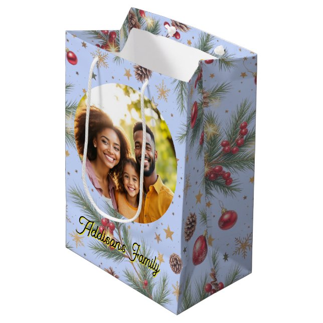 Bolsa De Regalo Mediana Golden Pine Frame (Angulo Anverso)