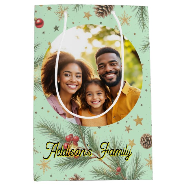 Bolsa De Regalo Mediana Golden Pine Frame (Anverso)