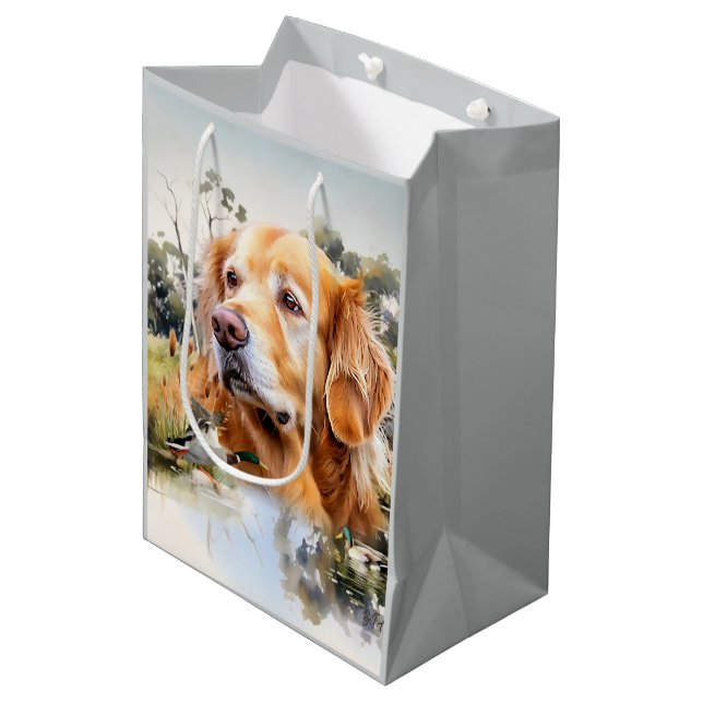 Bolsa De Regalo Mediana Golden Retriever (Angulo Anverso)