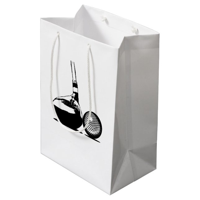 Bolsa De Regalo Mediana Golf Ball and Club (Angulo reverso)