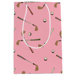 Bolsa De Regalo Mediana Golfista de Golf Retro Vintage Club Bolas Patrón R