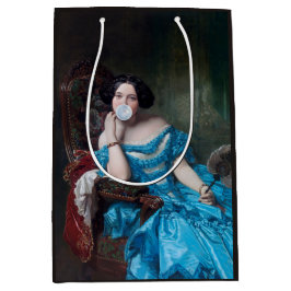 Bolsa De Regalo Mediana Goma de burbuja Diva en satén azul