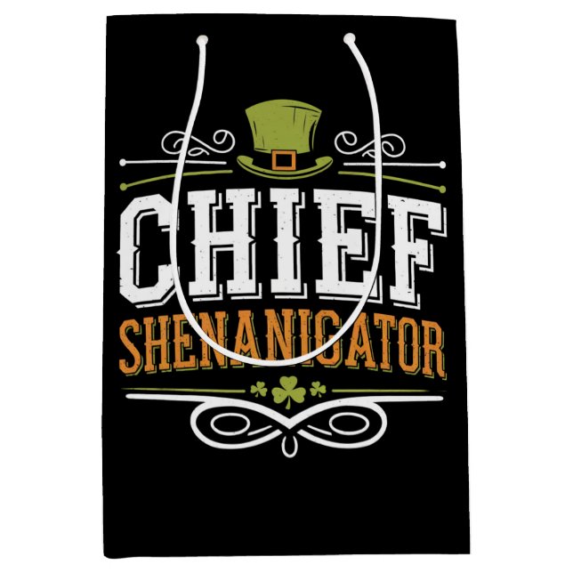 Bolsa De Regalo Mediana Gorra Lucky Leprechaun (Anverso)