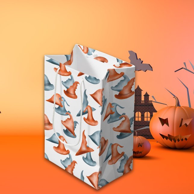 Bolsa De Regalo Mediana Gorras brujas felices Halloween (Subido por el creador)