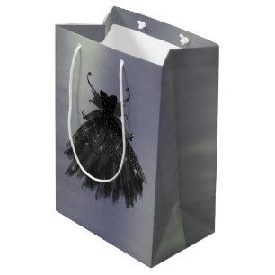 Bolsa De Regalo Mediana Gothic Fairy Black Gown   Vampy Gótico Glam Sheen