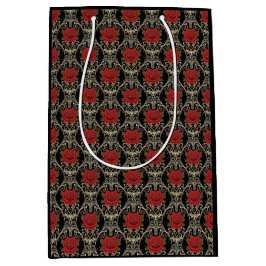 Bolsa De Regalo Mediana Gothic Roses Pattern