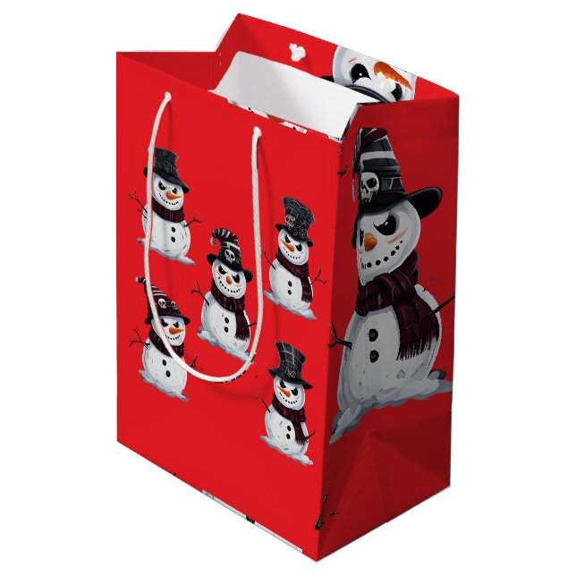 Bolsa De Regalo Mediana Gothic Snowman (Angulo reverso)