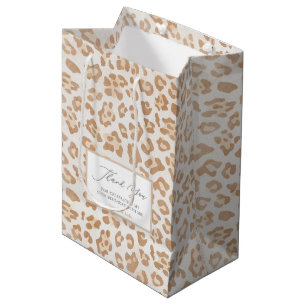 Bolsa De Regalo Mediana Gracias a Leopard Print Bachelorette o Cumpleaños